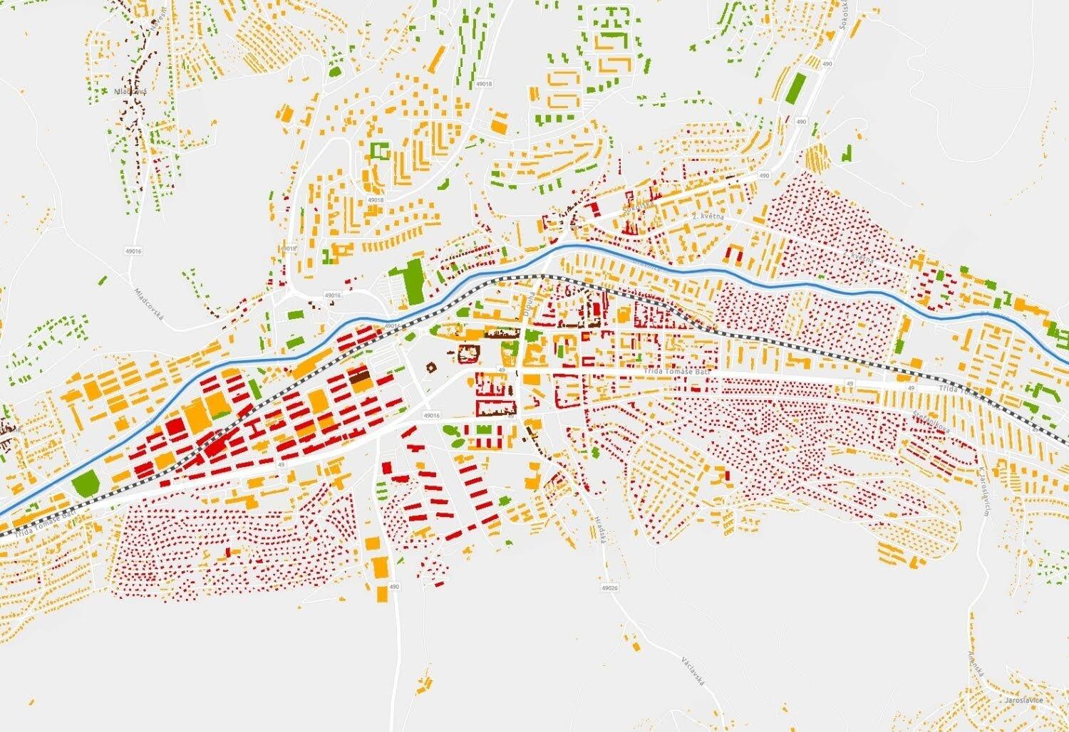 Jak rostl Zlín? Nová mapa zachycuje historický vývoj zástavby