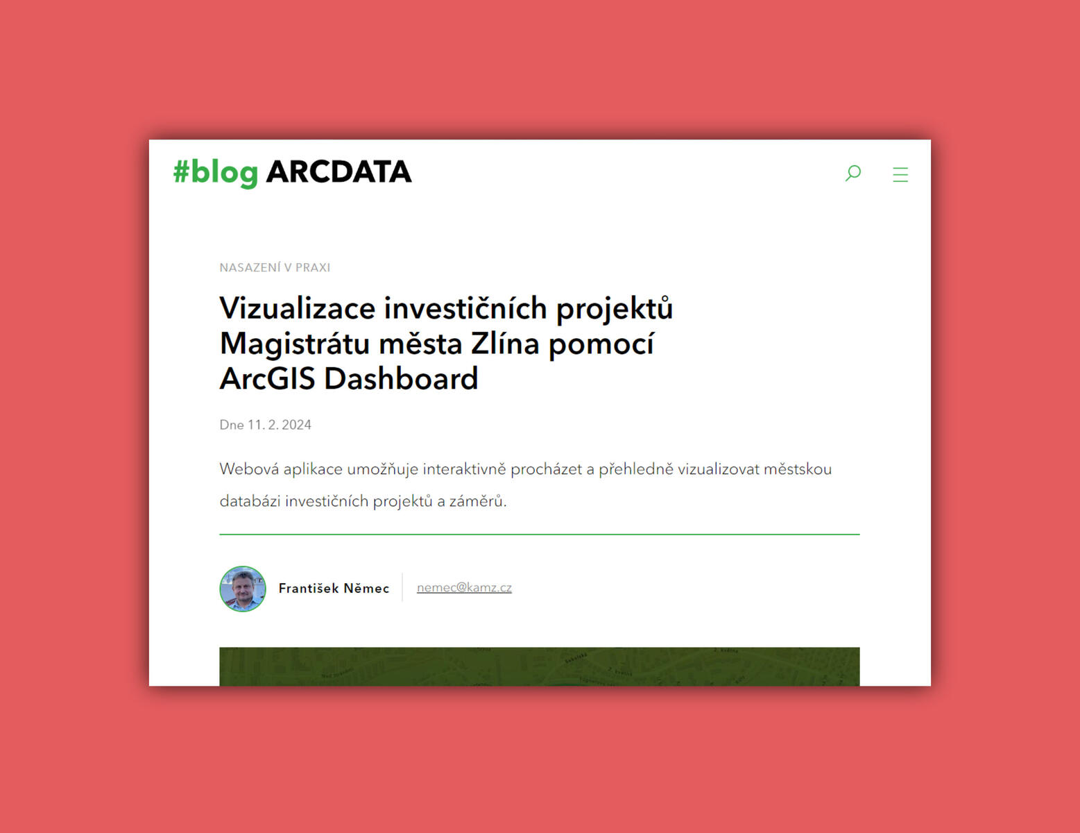 Vizualizace investičních projektů Zlína: naši GIS kolegové blogují